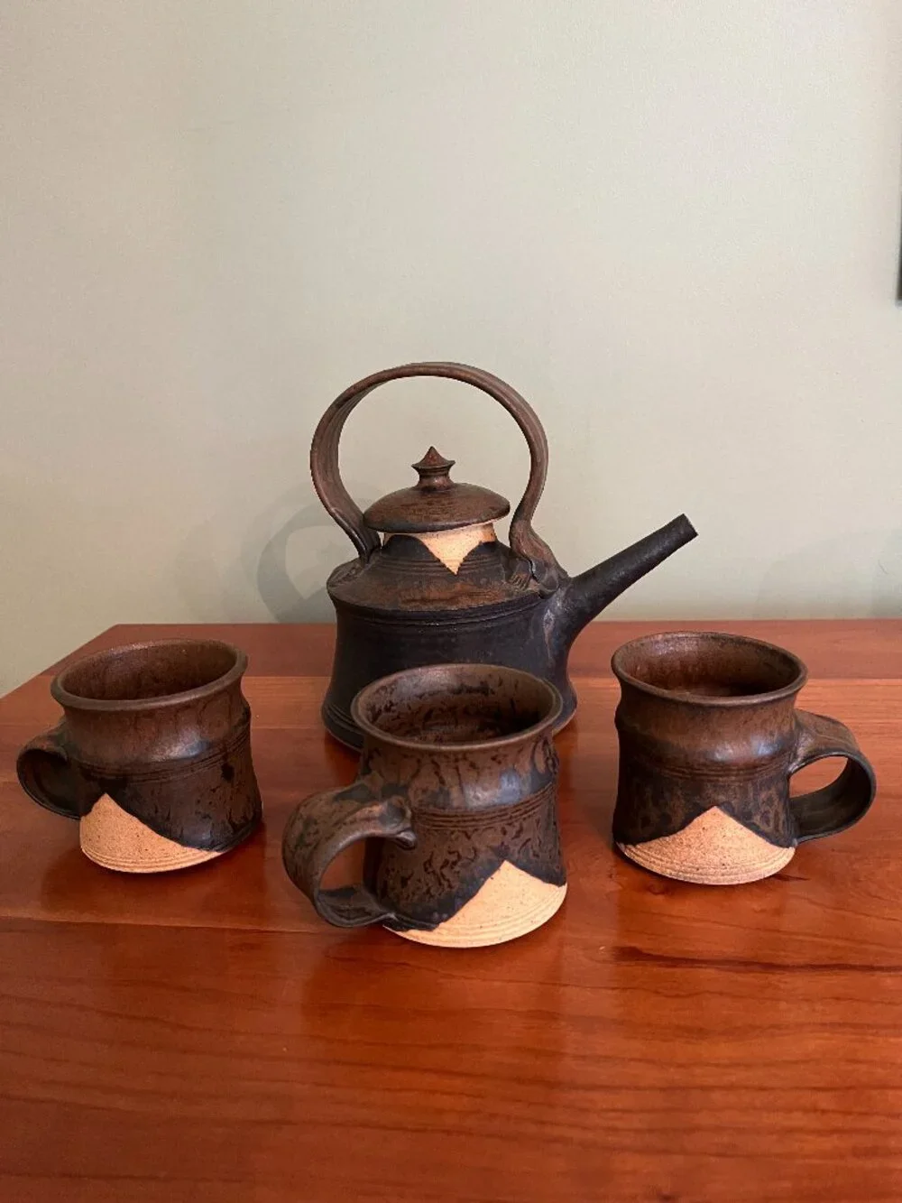 Vintage Handmade Studio Pottery Tea Set